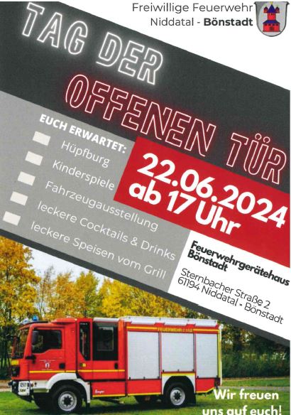 Tag der offenen Tür an der Feuerwehr Bönstadt